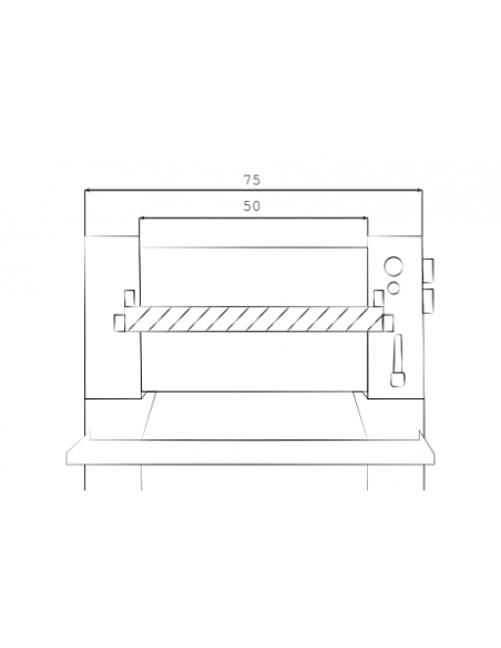 Máquina formadora de dos cilindros de 50 cm con capacidad de 1000/1500 piezas/h