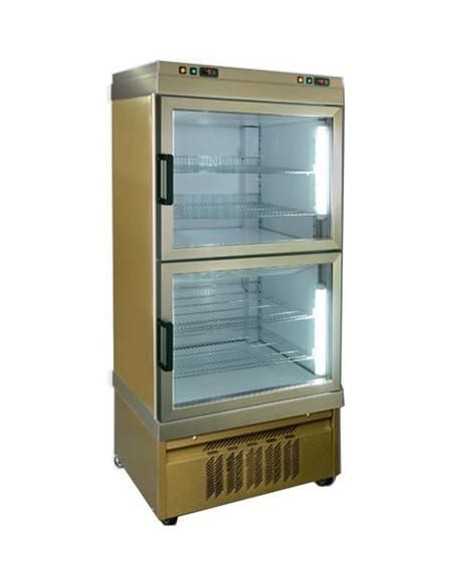Vetrina espositiva per gelateria e pasticceria - Ventilato combinato - 2 piani - cm 67 x 64 x 191h