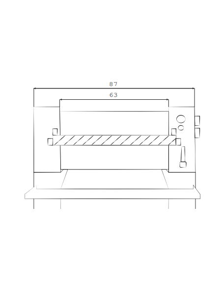 Two-cylinder moulder- Cylinders 63 cm - Capacity 1000/1500 pieces/h - cm 93 x 88 x 120h