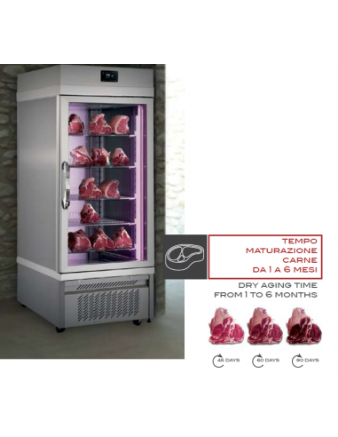 Vitrina de maduración de 100 kg - cm 76 x 76 x 191 h