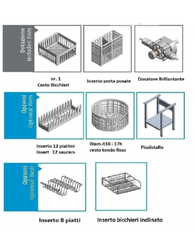 Glasswasher - Square basket 40 x 40 cm - Usable...