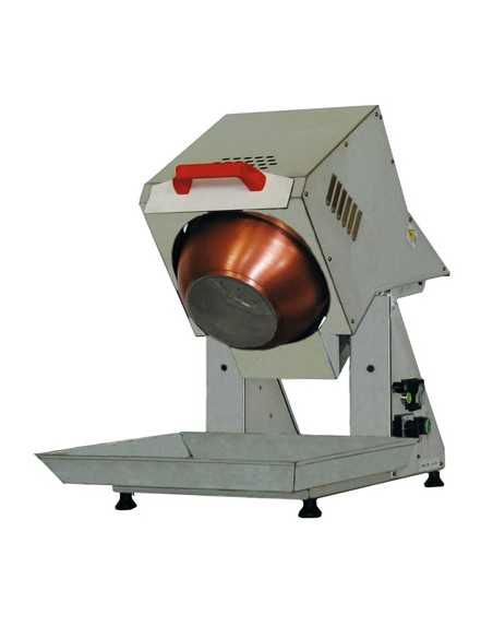Máquina de praliné - Capacidad de carga 2 kg - Quemadores de gas - Monofásico - 45 x 75 x 70 h cm