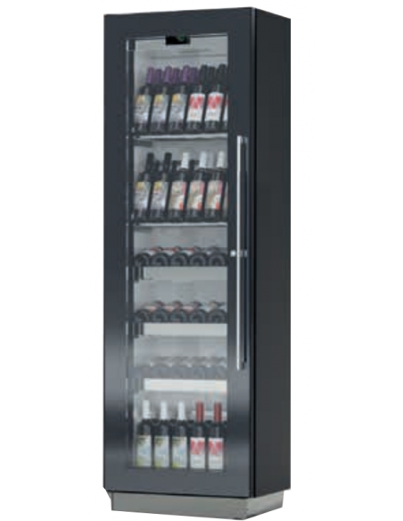Vitrina de vinos - Ventilado - Temperatura +4+18°C - Interior con cajones de madera extraíbles - cm 61x55x197 h