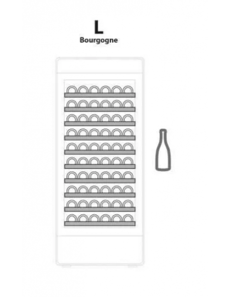 Wine glass - Ideal for bottles of Bourgogne - Ventilated - Temperature +12+18°C - cm 82 x 75.6 x 196.6 h