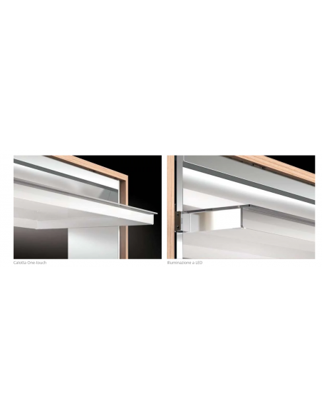 Espositore buffet - Temperatura +2 +7 °C - Top al quarzo - cm 212 x 73 x 153 h