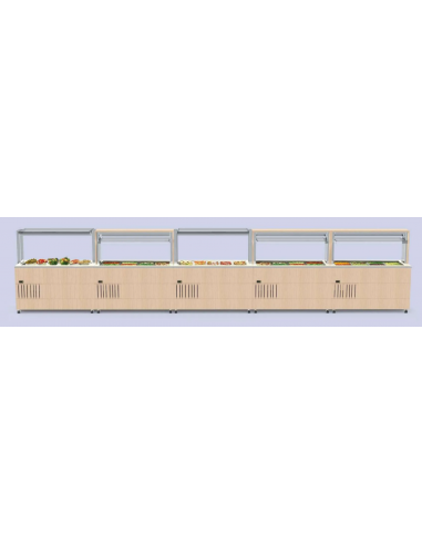 Buffet display - Temperature +2 +7 °C - Quartz...