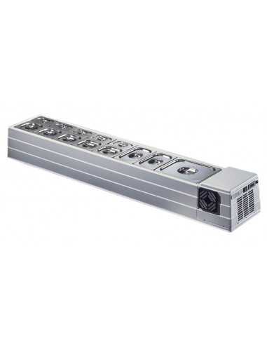 Ingredient display case - cm 183 x 33 x 23 h