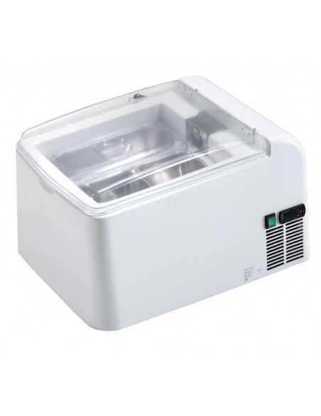 Expositor para helados - Capacidad máx. 4 tarrinas - Temperatura-15°-18°C - Cm 50,5 x 68 x 40 h