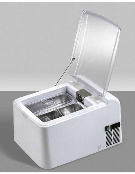Ice cream display - Max capacity 4 tanks - Temperature-15°-18°C - Cm 50.5 x 68 x 40 h