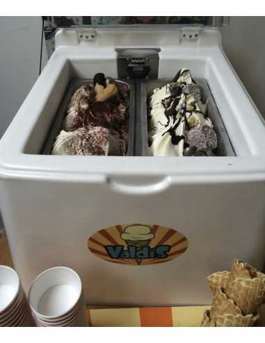 Espositore gelato - Capacità max 4 vaschette -...