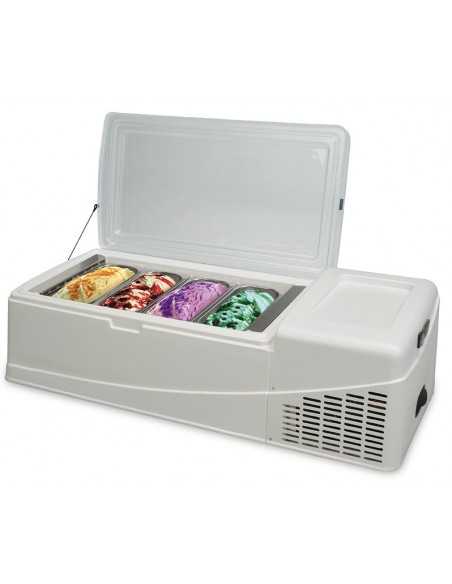 Espositore gelato - Capacità max 8 vaschette - Temperatura-15°-18°C - Cm 125.5 x 52.5 x 36 h