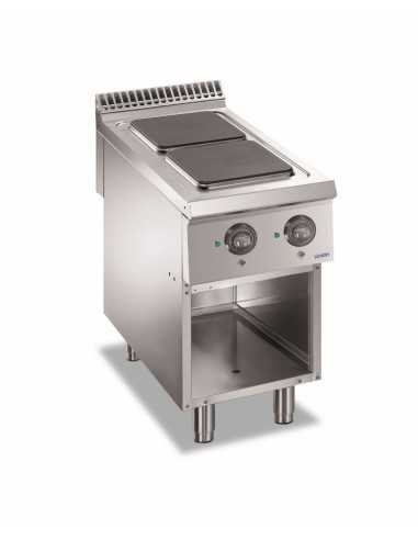 Cocina eléctrica - N.2 placas - Compartimento...