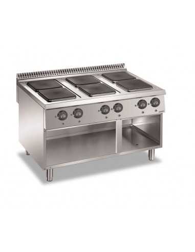 Cucina elettrica - N.6 piastre - Vano aperto -...