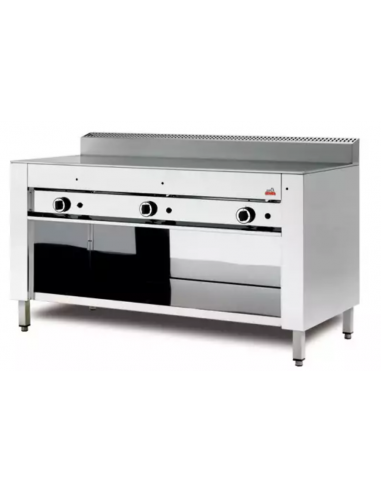 Gas piadina cooker - Open compartment - Hob cm...