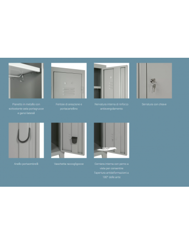 Locker - Monobloc structure - N. 1 place - cm...