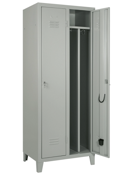 Taquilla vestuario - Estructura monobloque - Mampara amovible - N.2 plazas - cm 70 x 50 x 180 h