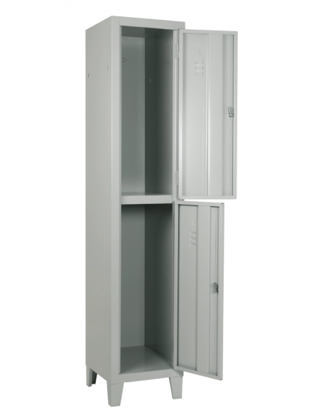 Locker - Monobloc structure - N.2 compartments - cm 37 x 50 x 180 h