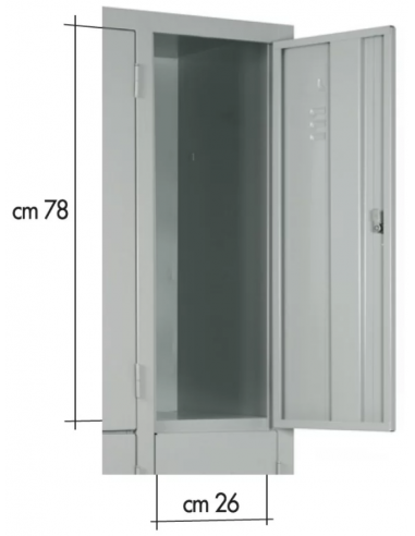 Locker - Monobloc structure - N.2 compartments...
