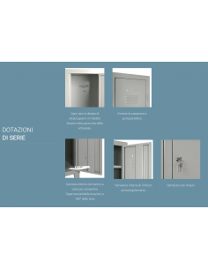 Armadio spogliatoio - Struttura monoblocco - N.2 vani -... 2