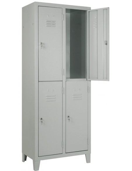 Locker - Monobloc structure - N. 4 compartments - cm 70 x 35 x 180 h