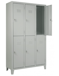 Locker - Monobloc structure - N. 6 compartments - cm 103...