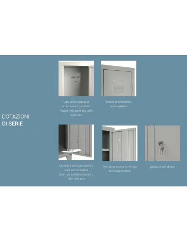 Locker - Monobloc structure - N. 6 compartments...