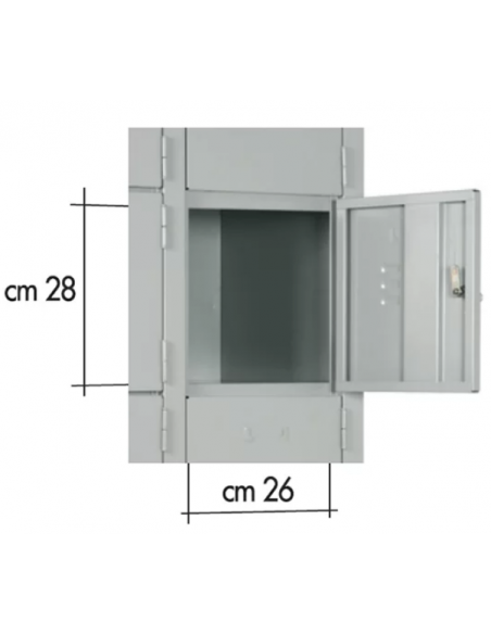 Filing cabinet - Monobloc structure - N.10 compartments - cm 70 x 50 x 180 h