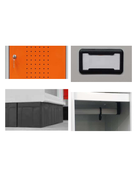 Taquilla - 2 puertas - Estructura de chapa de acero - cm 60 X 50 X 175h