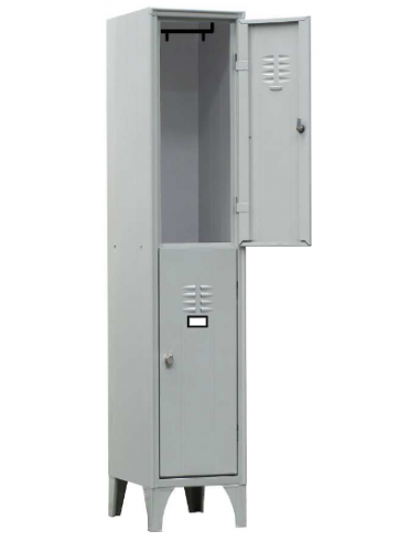 Stacked lockers - 2 doors - Steel sheet...