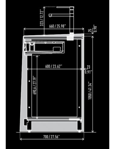 Bar counter and back counter with Panorama ice...