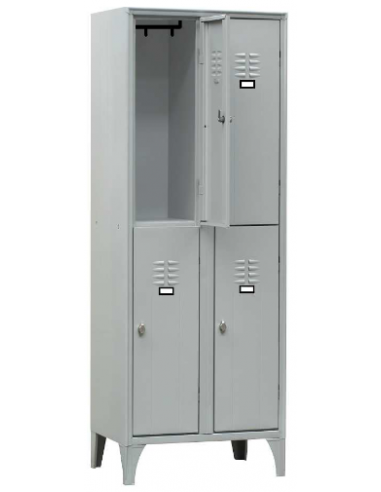 Overlapping lockers - 4 doors - Steel sheet...