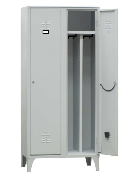 Locker - Internal partition - 2 doors - Steel sheet structure - cm 80 X 50 X 180h