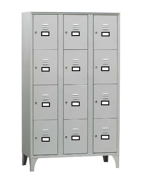 Archivadores - 12 compartimentos - Estructura de chapa de acero - cm 105 X 50 X 180h