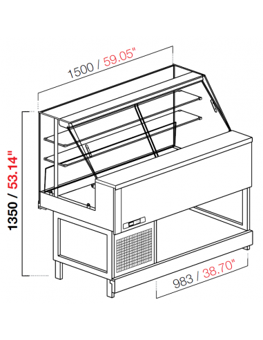 Vetrina snack refrigerata e tavola fredda -...