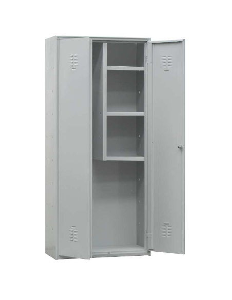 Armario escoba - Separación parcial 3 estantes - Estructura de chapa de acero - cm 80 X 40 X 180h