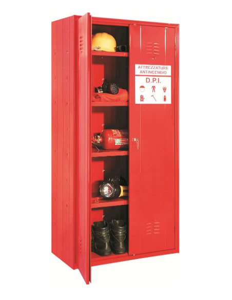 PPE cabinet - 4 adjustable shelves - Steel sheet structure - cm 80 X 40 X 180h