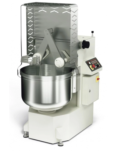Impastatrice braccia tuffanti  - Capacità impasto (min/max) kg 5/64 - Vasca lt 90 - cm 69.15 x 97.7 x 148.4 (175.4)h