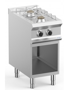 Cucina gas - N. 2 fuochi - Potenza kW7 + 7 - Vano aperto...