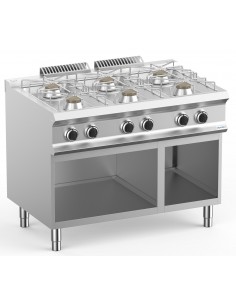 Cocina de gas - N. 6 quemadores - Energía quemador kW 7 -...