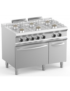 Cocina de gas - N. 6 quemadores - Energía quemador kW 5.5...