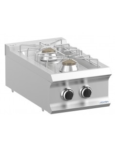 Cucina gas - N. 2 fuochi - Potenza kW 5.5 + 5.5 - Da...