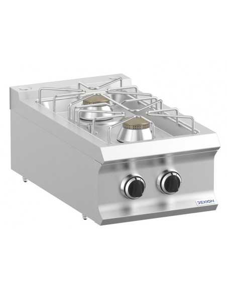 Cocina de gas - N. 2 quemadores - Energía kW 5.5 + 5.5 - Encimera - Cm 40 x 73 x 25 h