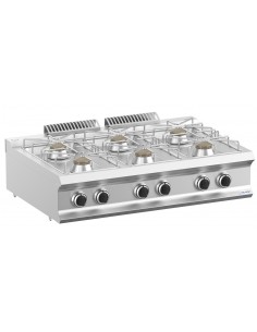 Cocina de gas - N. 6 quemadores - Energía quemadores kW 7...