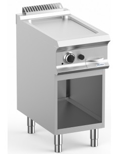 Fry top - A gas - Piastra liscia cromata - Potenza gas kW...