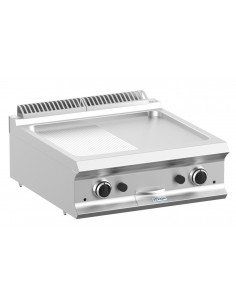 Fry top - Gas - Plate 1/2 smooth chrome striped 1/2 - No....