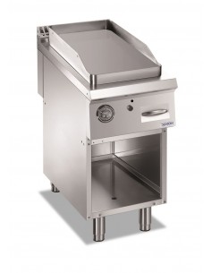 Fry top - Gas - Piastra liscia cromata - Potenza kW 8 -...