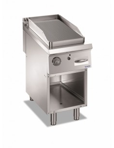 Fry top - Gas - Piastra rigata - Potenza kW 8 -...