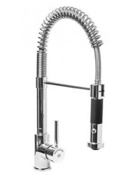 Tap single hole - Swivel barrel - Double jet shower - Height 44 cm
