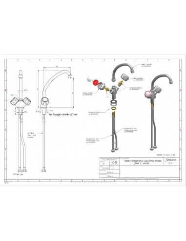 Miscelatore mono foro - Canna a "U" -...
