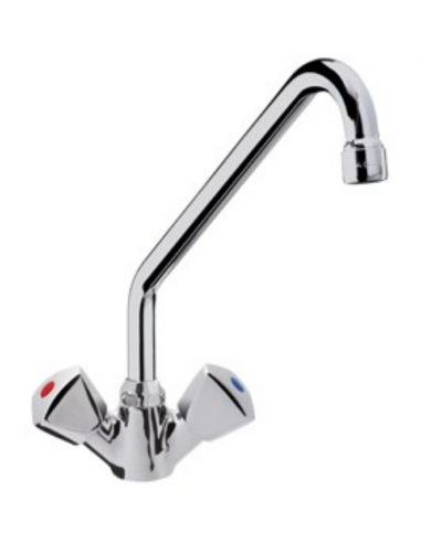 Tap single hole - Canna a "C" - Dimensions cm Ø...